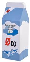 Mamamemo pak volle melk hout 12 cm blauw - thumbnail