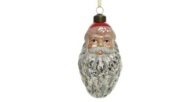 Kerstman glas l4b6h12 cm multi 2st kerstbal hangdeco kerst Decoris - Decoris