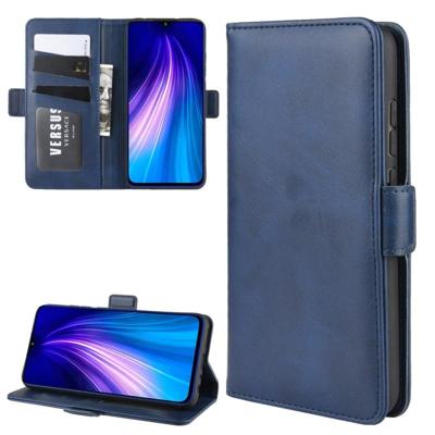 Voor Xiaomi Redmi Note 8 Dual-Side magnetische Buckle horizontale Flip lederen draagtas met houder & kaartsleuven & portemonnee & fotolijstjes (donker