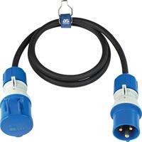 AS Schwabe 61402 Stroom Verlengkabel 16 A Zwart, Blauw 1.5 m H07RN-F 3G 2,5 mm² - thumbnail
