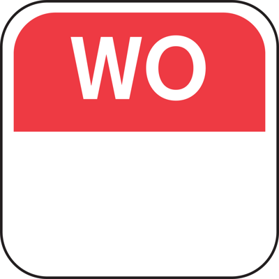 Label | Daglabel wo | papier | 19x19mm | rood