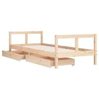 Kinderbedframe met lades 80x200 cm massief grenenhout - thumbnail