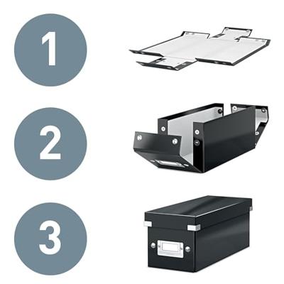 Leitz DVD-hoes 22 DVDs Gelamineerd karton Zwart 1 stuk(s) (b x h x d) 190 x 135 x 320 mm 6042-00-95 - thumbnail
