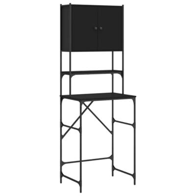 Wasmachinekast 68x48,5x194 cm zwart - thumbnail