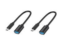 Conceptronic ABBY11B USB-kabel 0,2 m USB 3.2 Gen 1 (3.1 Gen 1) USB C USB A Zwart - thumbnail