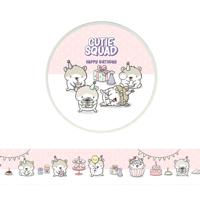 CutieSquad Washi tape - Happy Birthday Hamsters - thumbnail