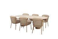 Martinique diningset met Colorado tafel amber ovaal 240 x 105 cm 4SO - 4so - thumbnail