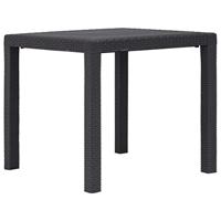 Tuintafel 79x79x72 cm rattan-look kunststof bruin - thumbnail