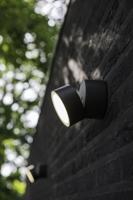 Mat zwarte verstelbare helder witte LED (4000K) gevelverlichting Lutec Trumpet - thumbnail