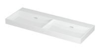 Wastafel Urban Porselein dubbel zonder kraangat 120 cm x 45 cm x 8 cm Glans wit 0201101 - thumbnail