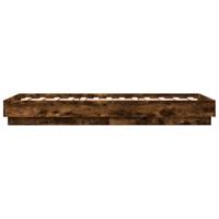 Bedframe zonder matras hout gerookt eikenkleurig 90x190 cm - thumbnail