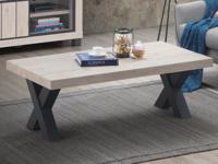 Rechthoekige salontafel ARCHIMEDE 130 cm eik naturel/zwart - thumbnail