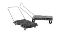 Transportkar rubbermaid triple trolley 225kg zwart - thumbnail