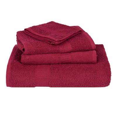 VidaXL Washandjes frogn 4 st 30x30 cm 360 g/m² bordeaux VidaXL Washandjes frogn 4 st 30x30 cm 360 g/m² bordeaux