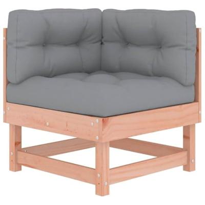 6-delige Loungeset met kussens massief douglashout