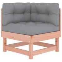 Hoekbanken 2 st met kussens massief douglashout - thumbnail