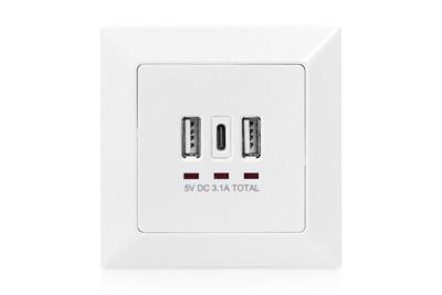 Digitus DA-70618 USB-laadbus Met USB Wit