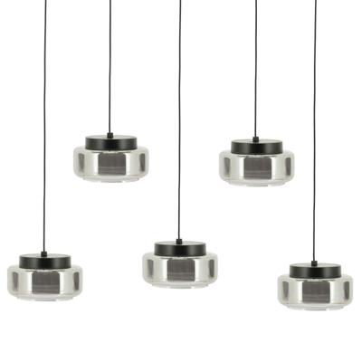 By-Boo Verstelbare Hanglamp 'Pivot' Glas, 5-lamps