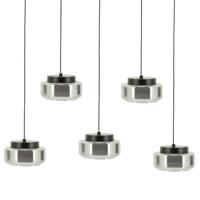 By-Boo Verstelbare Hanglamp 'Pivot' Glas, 5-lamps - thumbnail