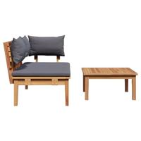 Tuinbank 2 pcs Bruin Massief teakhout - thumbnail