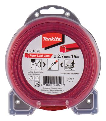 Makita Accessoires Maaidraad 2,7x15mtr rood - E-01828 - E-01828 Makita Accessoires Maaidraad 2,7x15mtr rood - E-01828 - E-01828