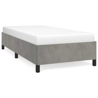 Bedframe zonder matras 80x200 cm fluweel lichtgrijs - thumbnail