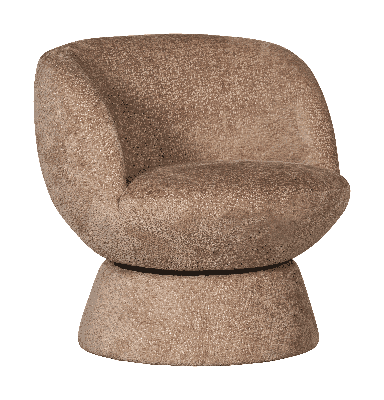 WOOOD Draaifauteuil 'Shuffle' Chenille, kleur Naturel WOOOD Draaifauteuil 'Shuffle' Chenille, kleur Naturel