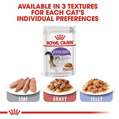 Royal Canin Sterilised in Gravy (saus) natvoer kattenvoer zakjes 12x85g