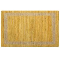 VidaXL Vloerkleed handgemaakt 160x230 cm jute geel - thumbnail