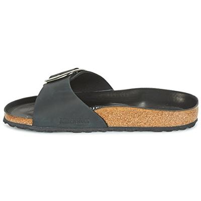 Birkenstock MADRID BIG BUCKLE NUBUK BLACK - alle