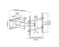 TV beugel 37-70 "Cabletech zwart max vesa 600x400 60kg - thumbnail
