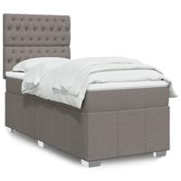 Boxspring met matras stof taupe 80x200 cm - thumbnail