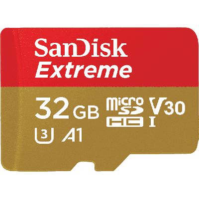 Sandisk microSDHC geheugenkaart - 32GB - Extreme - U3 Sandisk microSDHC geheugenkaart - 32GB - Extreme - U3