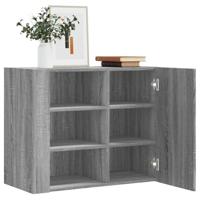Wandkast 75x35x60 cm bewerkt hout grijs sonoma eikenkleurig - thumbnail