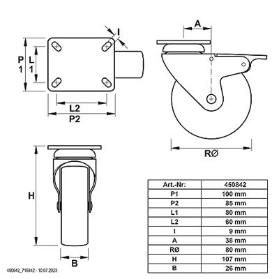 dörner + helmer Zwenkwiel met hoog draagvermogen Wieldiameter: 35 mm Draagvermogen (max.): 100 kg 4 stuk(s) dörner + helmer Zwenkwiel met hoog draagvermogen Wieldiameter: 35 mm Draagvermogen (max.): 100 kg 4 stuk(s)