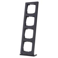 Gira E2 afdekraam 4-voudig antraciet