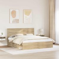 Bedframe met hoofdeinde Sonoma 180 x 200 cm Massief grenenhout - thumbnail