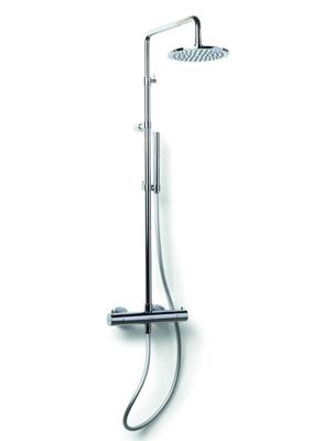 Regendoucheset Luxe Bongio Squadra Thermostatisch Opbouw met Handdouche Chroom Bongio