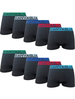Gianvaglia 10-Pack Heren Boxershorts - Naadloos - Heren onderbroeken - ondergoed