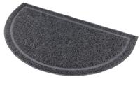 TRIXIE SCHOONLOOPMAT VOOR KATTENBAKKEN HALFROND PVC ANTRACIET 59X35 CM 2 ST - thumbnail