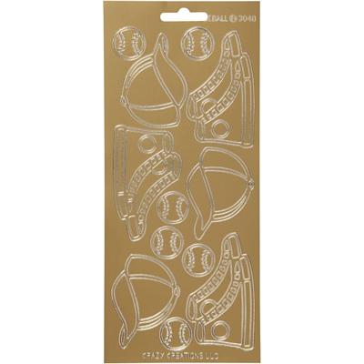 Creativ Company Stickers, sport, vel 10x23 cm, goud, 1 vel