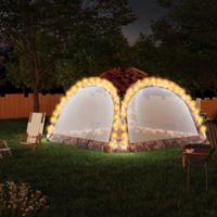 Partytent met LED en 4 zijwanden 3,6x3,6x2,3 m camouflage - thumbnail