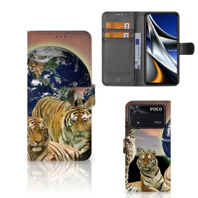 Xiaomi Poco X4 Pro 5G | Telefoonhoesje | Met pasjeshouder | Roofdieren Xiaomi Poco X4 Pro 5G | Telefoonhoesje | Met pasjeshouder | Roofdieren
