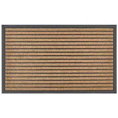 Beliani - ZAGROS - Deurmat - Natuurlijk|Zwart - 40 x 60 cm - Polyester