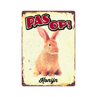 Plenty Gifts waakbord blik konijn - thumbnail