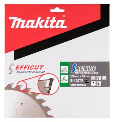 Makita E-12273 Cirkelzaagblad 260 x 30 x 2.15 mm Aantal tanden: 75 1 stuk(s)