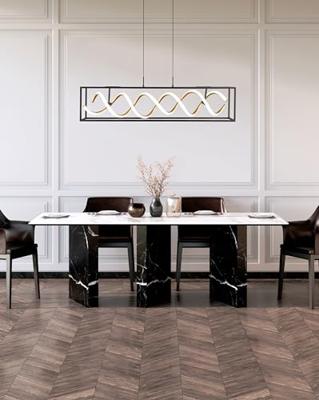 Fischer & Honsel Design hanglampGian zwart led - 61046