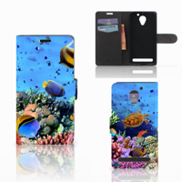 Lenovo C2 Power Telefoonhoesje met Pasjes Vissen - thumbnail