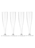 HEMA Plastic Champagne Glazen - Transparant - 4 Stuks (transparant) - thumbnail