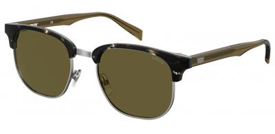 Levi's zonnebril 5002/S unisex cat. 3 wayfarer hars bruin/groen